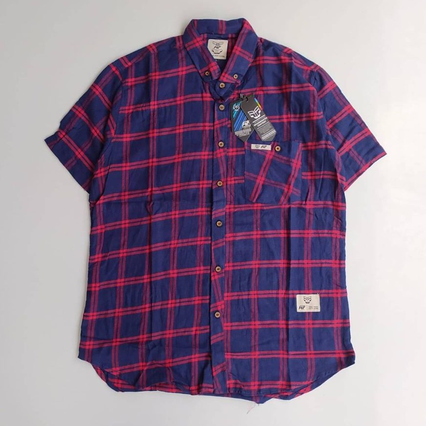 Baju Hem Kemeja Pria Cowok Distro Lengan Pendek Motif Printing Surfing Pantai Bunga Floral Hawaii