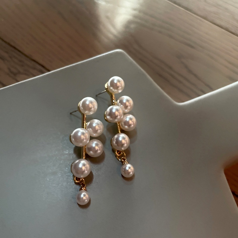 Anting Berpohon Mutiara Aksesoris Telinga Wanita Korea vintage Elegan