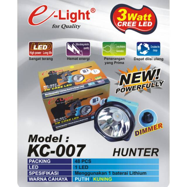 SENTER E-LIGHT KC-007 DIMMER ( 3 WATT )