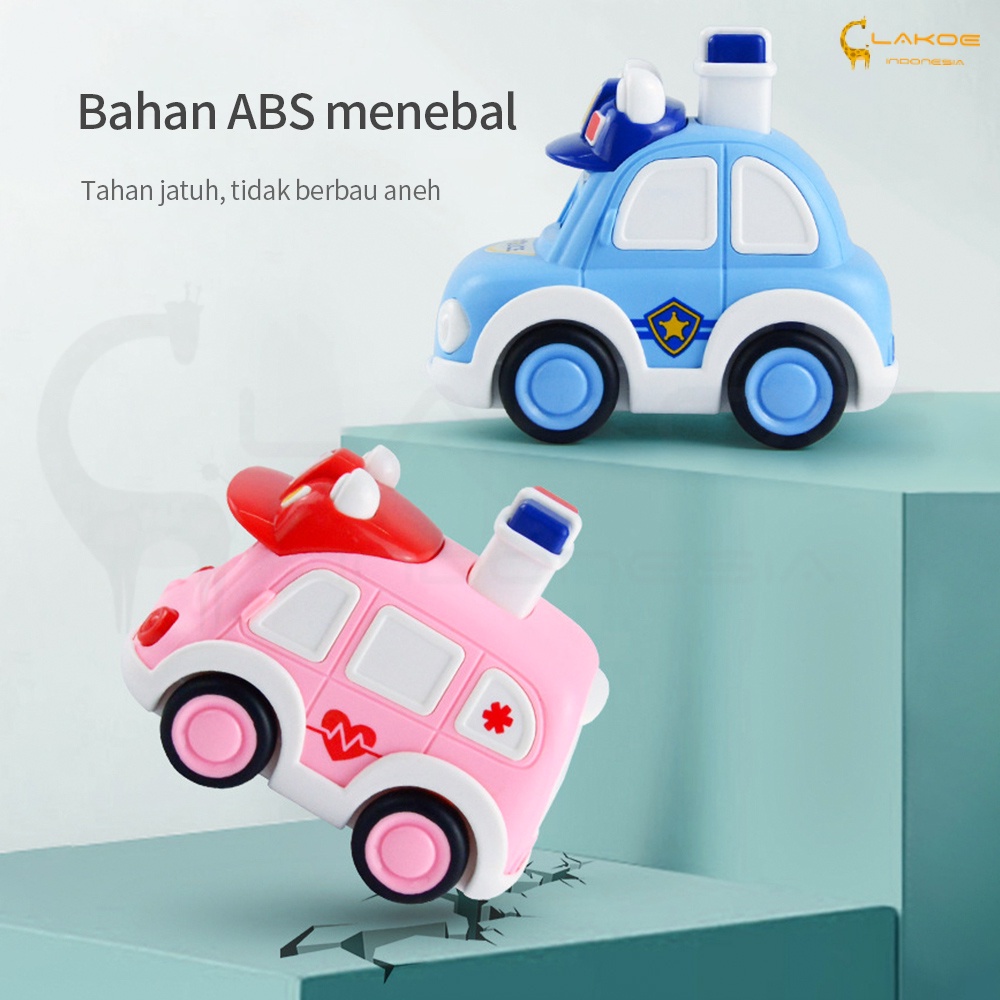 LAKOE mobil polisi mainan mobil mobilan anak bayi