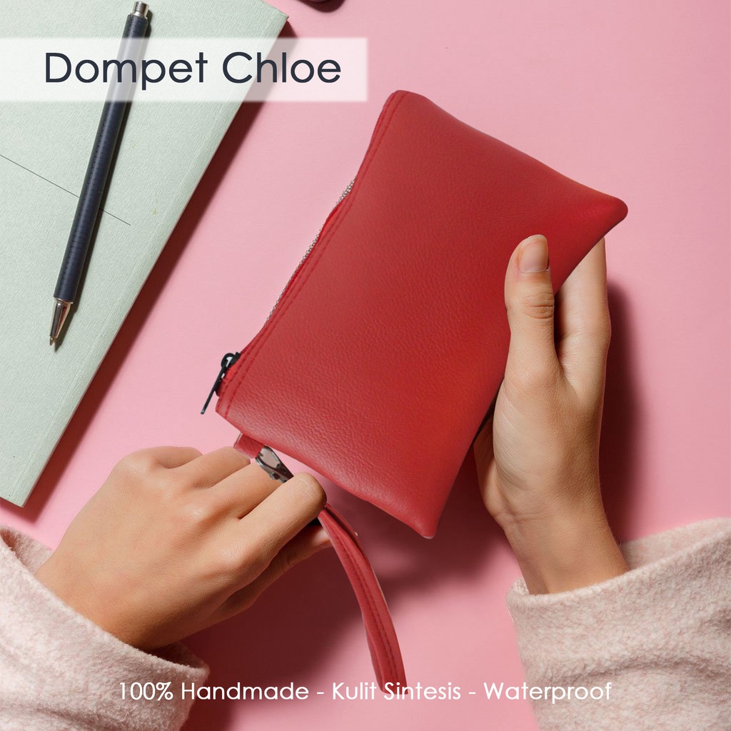 Dompet wanita polos kulit sintetis dompet uang kertas koin hp dompet simple wanita