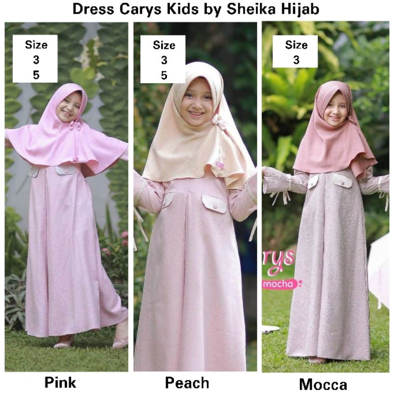 Dress Carys Kids -1 Set- Gamis Pesta Anak Syari Cantik by Sheika Hijab