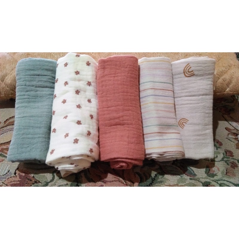 Sapu tangan bayi 5 pcs/ Washlap bayi / Washcloth bayi