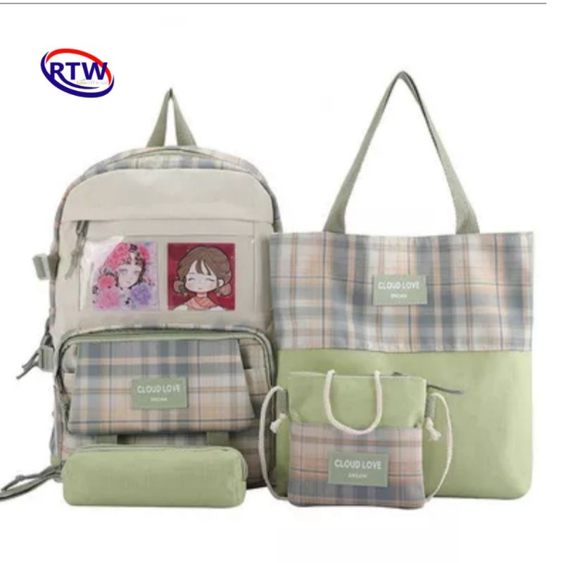 Tas Sekolah untuk Anak Perempuan Anak Laki-laki Sekolah Dasar Ransel Besar Nilon Kartun Cetak