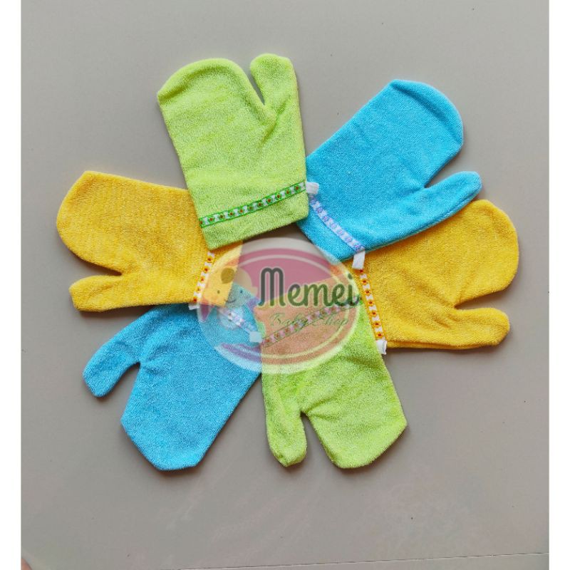 1/2 LUSIN (6 pcs) Waslap bayi JARI perlengkapan bayi lahir