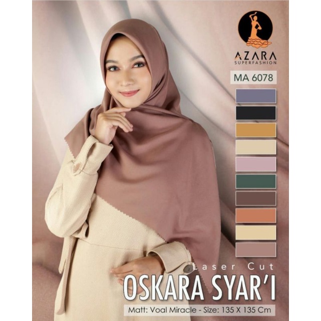 Hijab Segiempat Voal Oskara Syar'i by Azara Superfashion