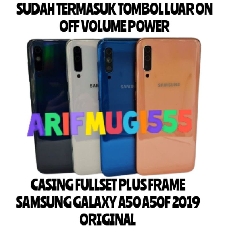 Casing Kesing Fullset Plus Frame Bazzel Bezel Backdoor Samsung Galaxy A50 A505 A505F 2019 Original