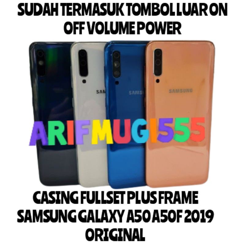 Casing Kesing Fullset Plus Frame Bazzel Bezel Backdoor Samsung Galaxy A50 A505 A505F 2019 Original