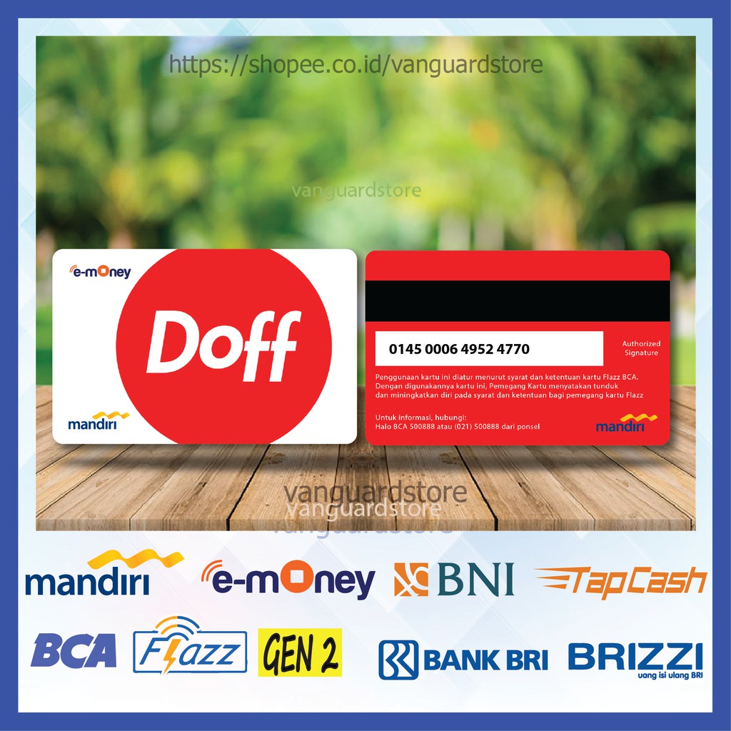 KARTU E MONEY E TOLL DOFF MERAH KUMPULAN 2 EMONEY MANDIRI FLAZZ BCA BNI TAPCASH BRIZZI BRI-2 SISI