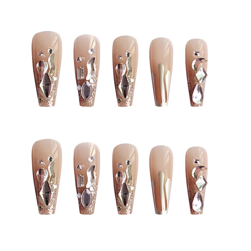 Kuku Palsu 【 A132，lem sticker】Nikah Wedding False Nailart Pengantin Tangan