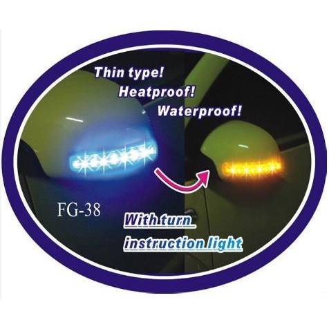 Led Spion Mobil Warna Biru Turn light Lamp