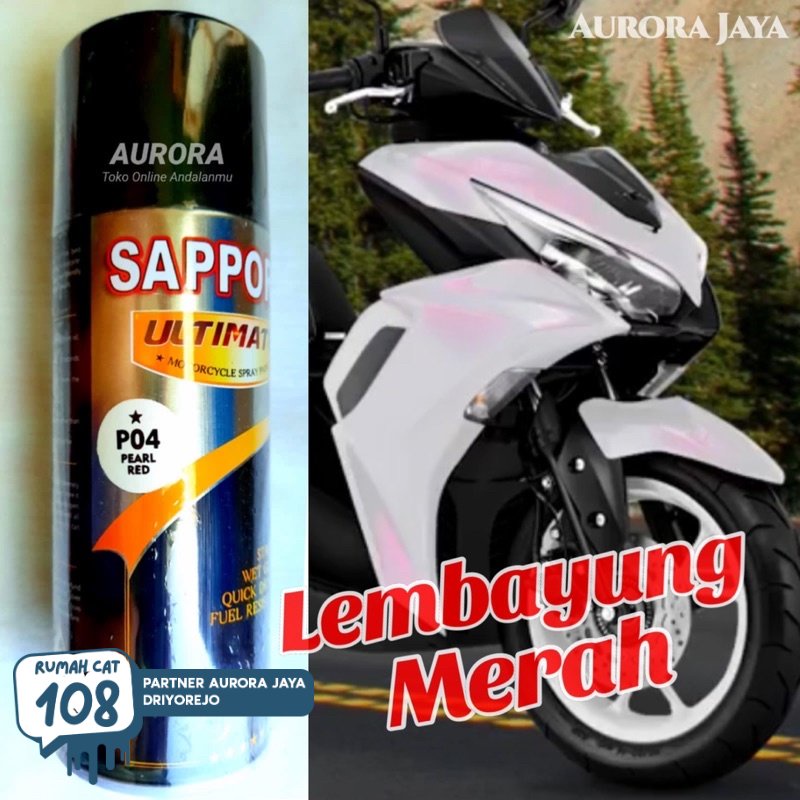 

Rumah Cat - Pilox Sapporo Ultimate Pearl Red P04 Mutiara Lembayung Merah 400ml Cat Pilok Pylox Mobil Sepeda Motor | Rumah Cat Mobil dan Motol