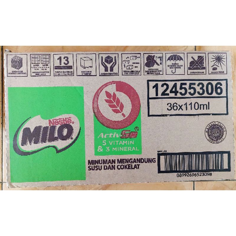 ( Dus ) UHT Milo 110 ml isi 36pcs