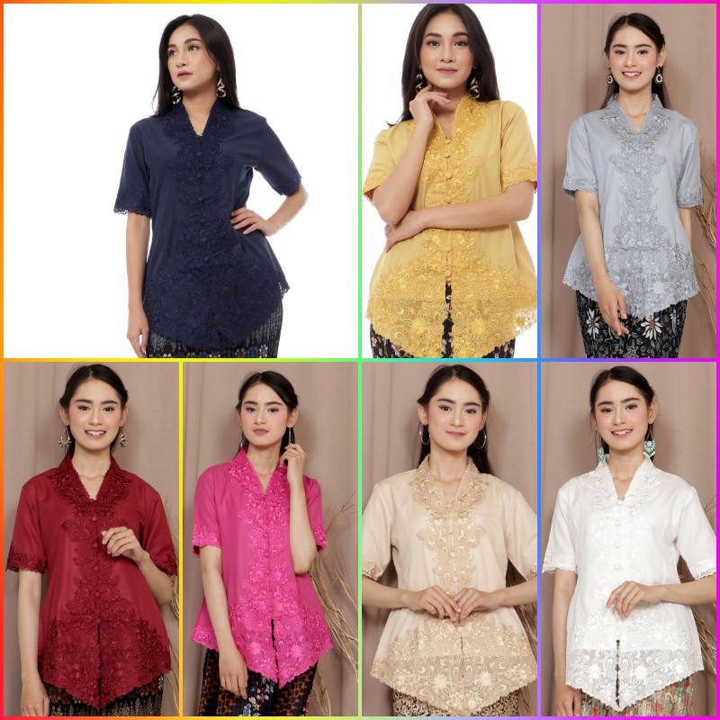 KEBAYA ENCIM BORDIR LENGAN PENDEK/ ENCIM JUMBO/ ENCIM BIG SIZE MURAH