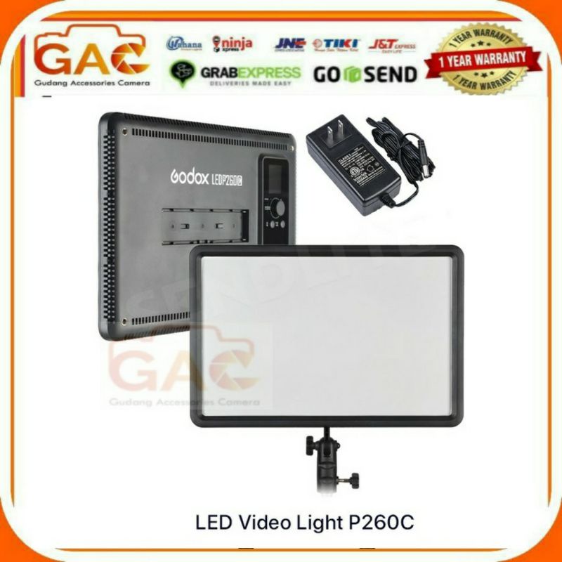 LED video light GODOX P-260C P260C bio color Free adapter