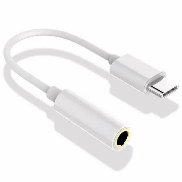 kabel sambungan typeC konector converter jack aux hf type C to 3.5mm jack audio Adaptor Aux