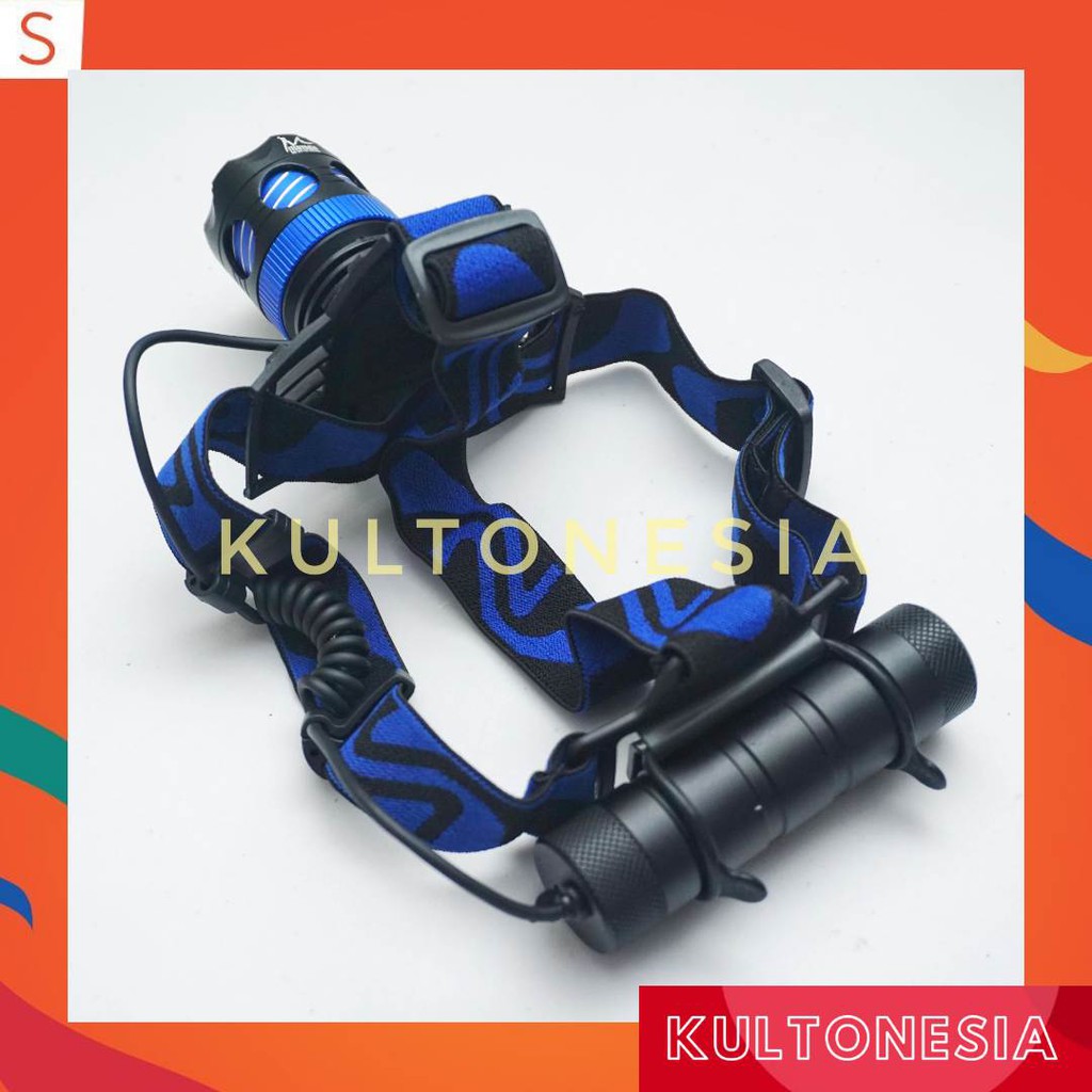 Senter Kepala / Headlamp | Cahaya Putih dan Kuning LED 2 CREE Mitsuyama MS-2811SC