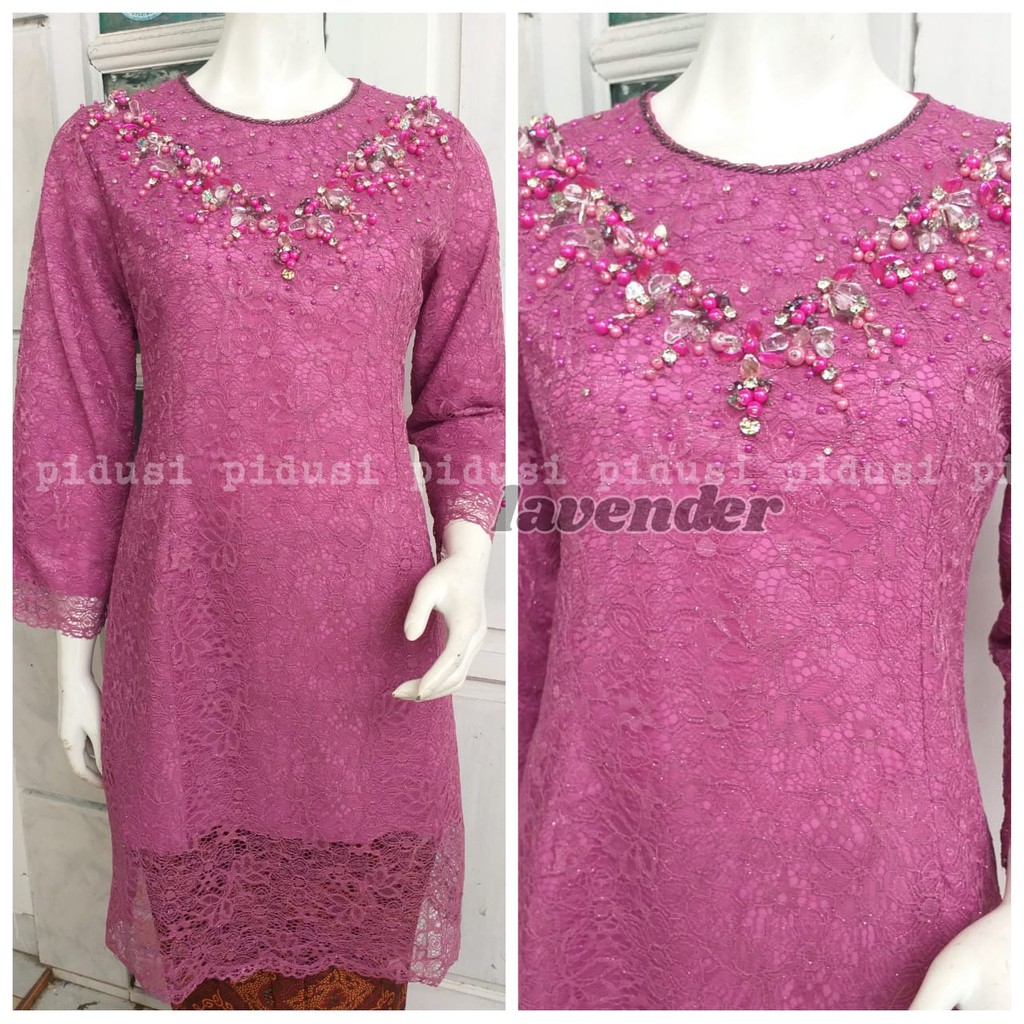 PROMO TUNIK BROKAT PAYET / TUNIK BROKAT PAYET MUTIARA / TUNIK PESTA (ATASAN SAJA)