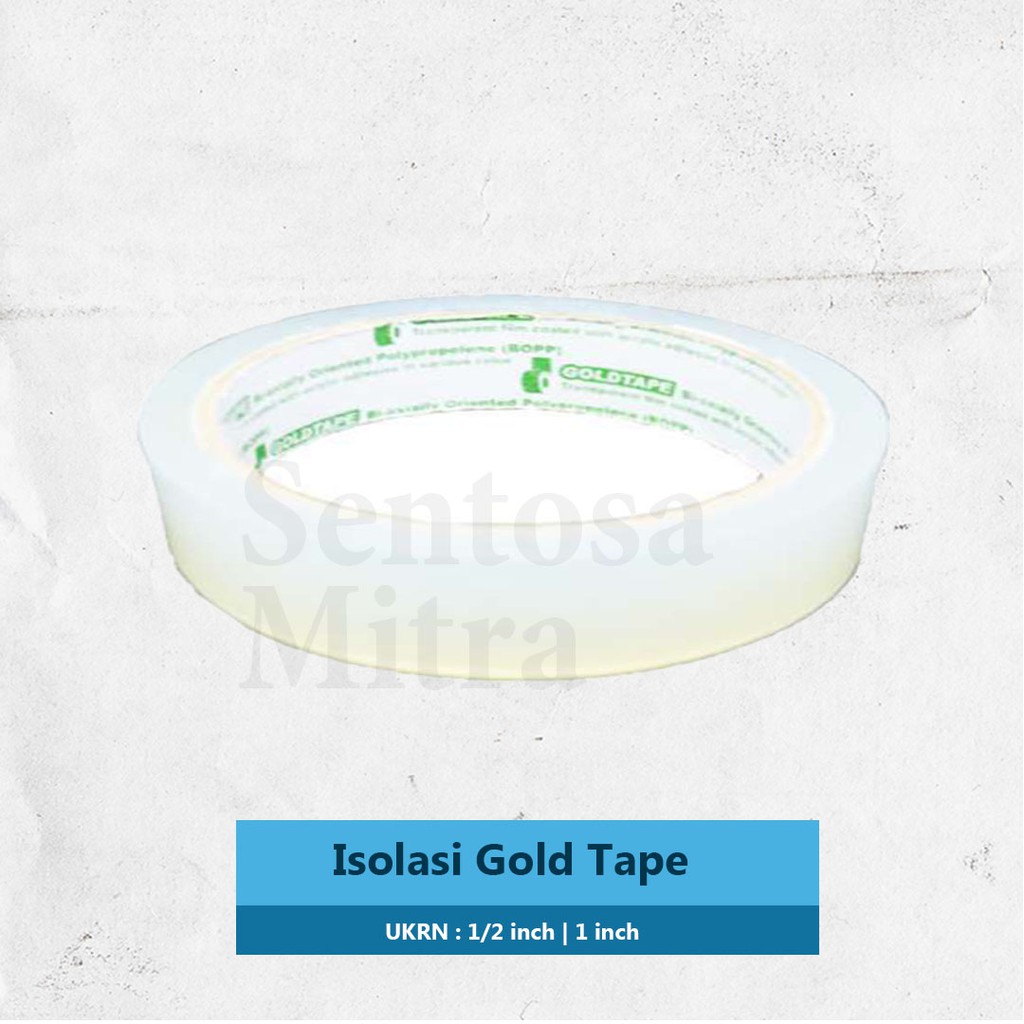 

Solasi | Lakban Gold Tape Label Hijau 12mm, 24mm | 1/2 Inch dan 1 Inch