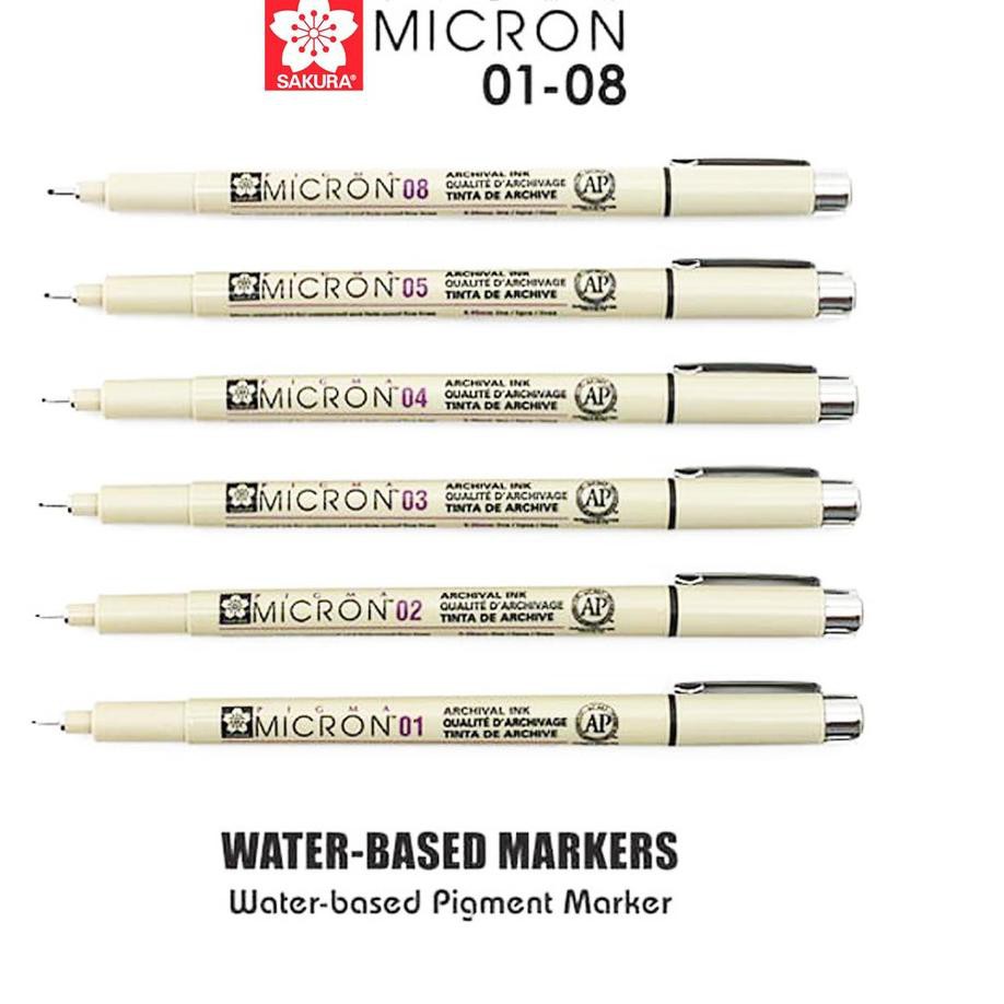 

TMP Sakura Pigma micron pen 0.1, 0.2, 0.3, 0.4, 0.5, 0.8 Paling Popular