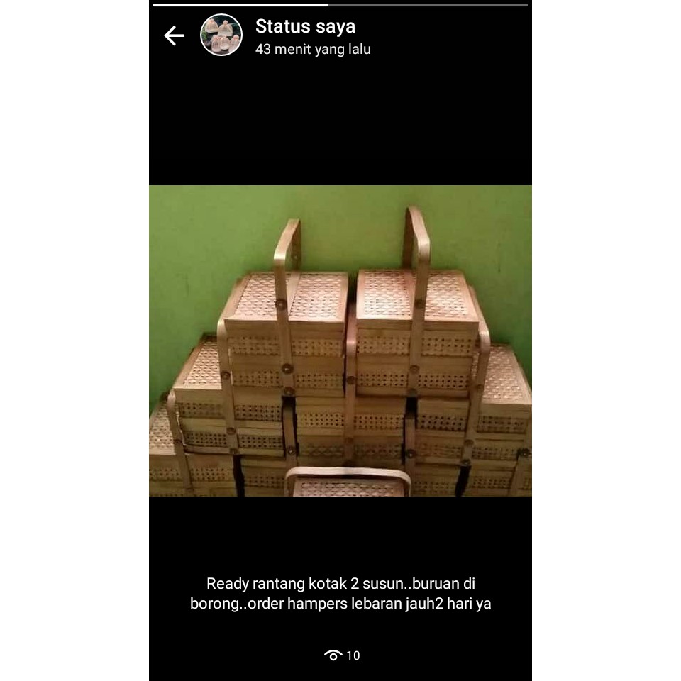 Rantang bambu kotak rantang hampers 2 susun