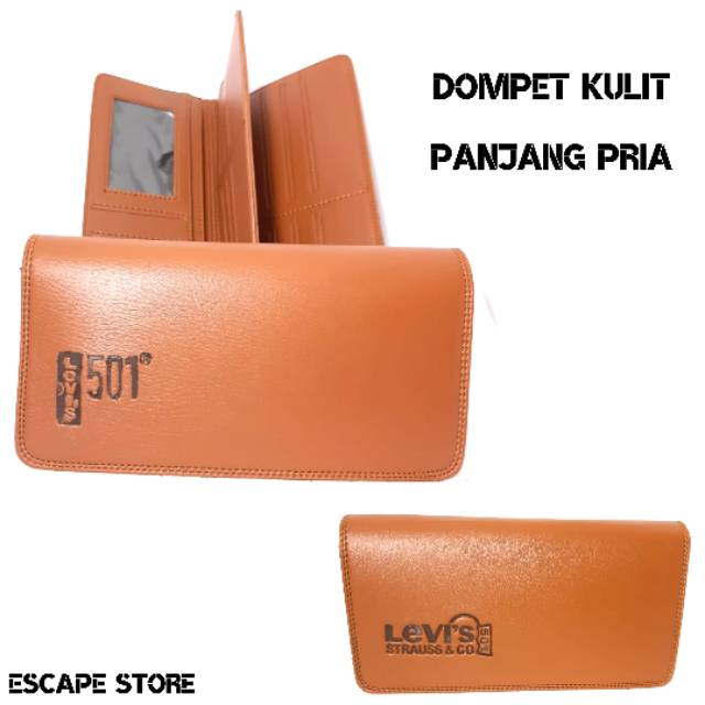 Dompet Kulit PANJANG Pria Best Seller - COKLAT