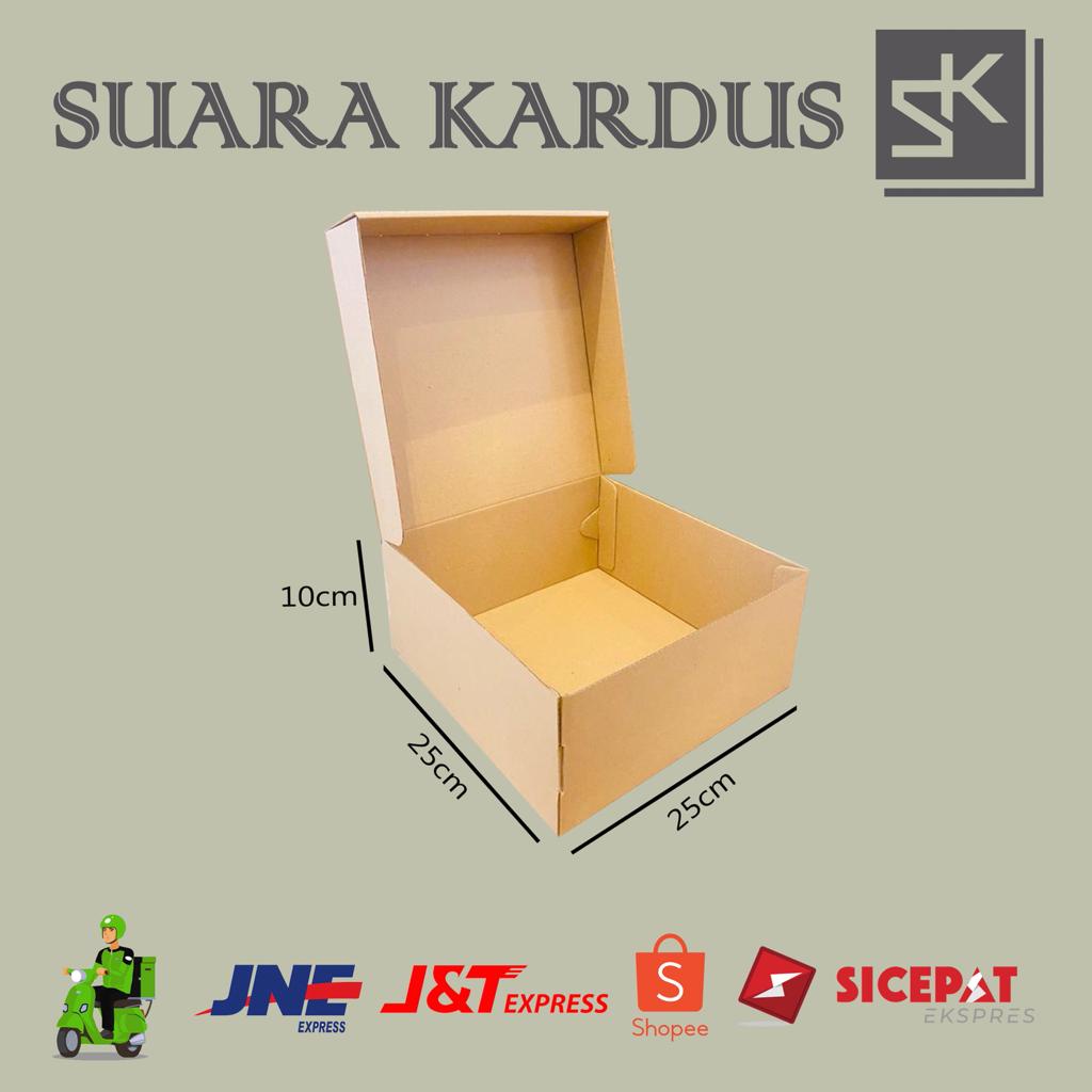 

Boks kue, kardus kue ukuran 25x25x10cm