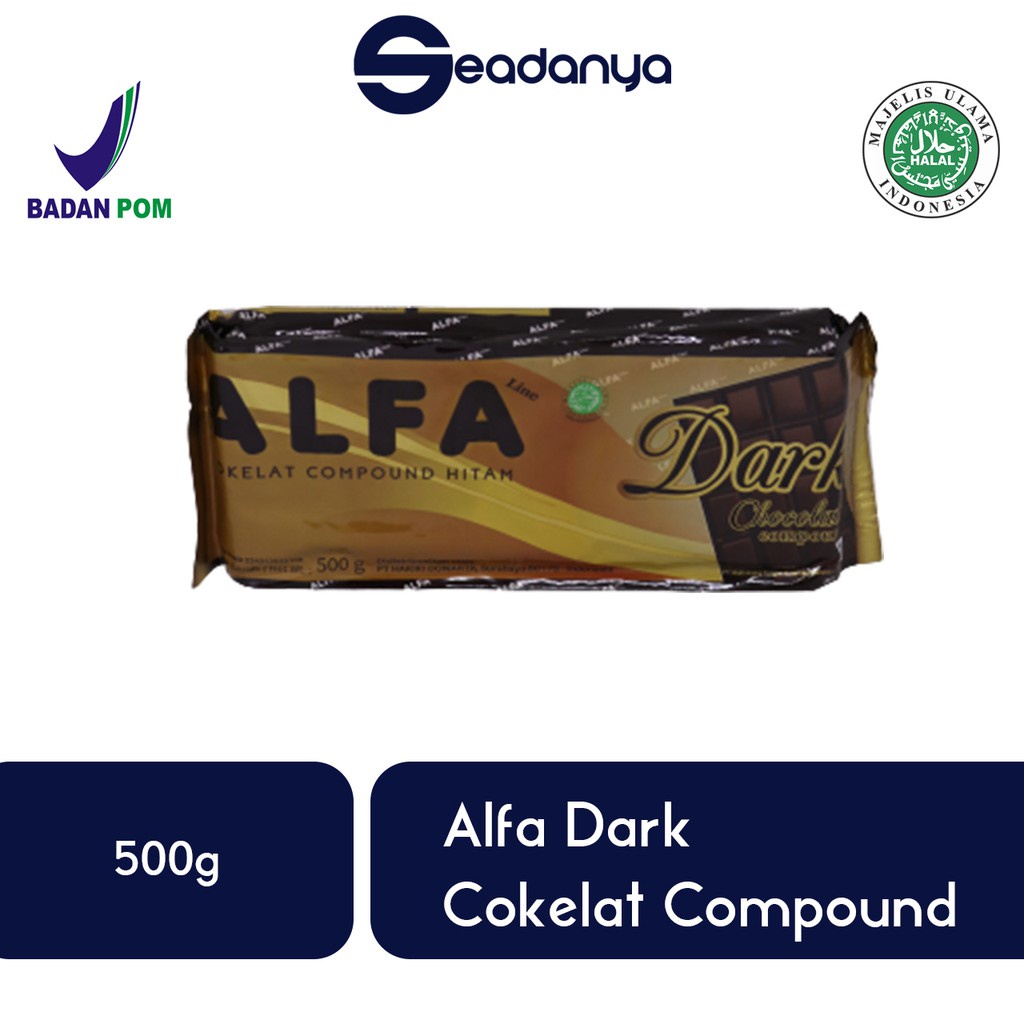 

Alfa Chocolate Dark Cokelat Compund 500 Gram HALAL MUI BPOM