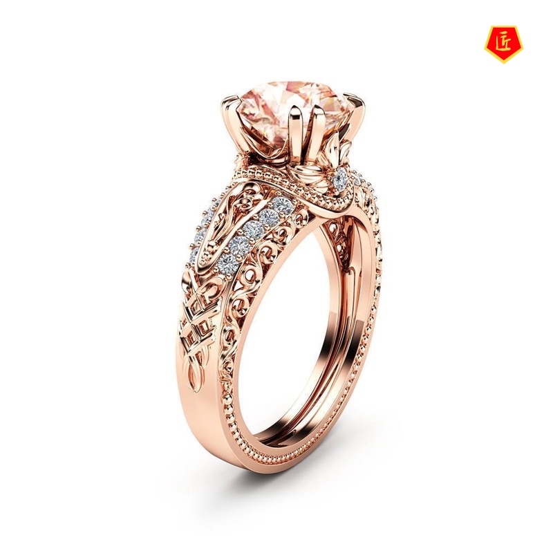 [Ready Stock]Women's Sunflower Diamond-Studded Ring Fashion Elegant