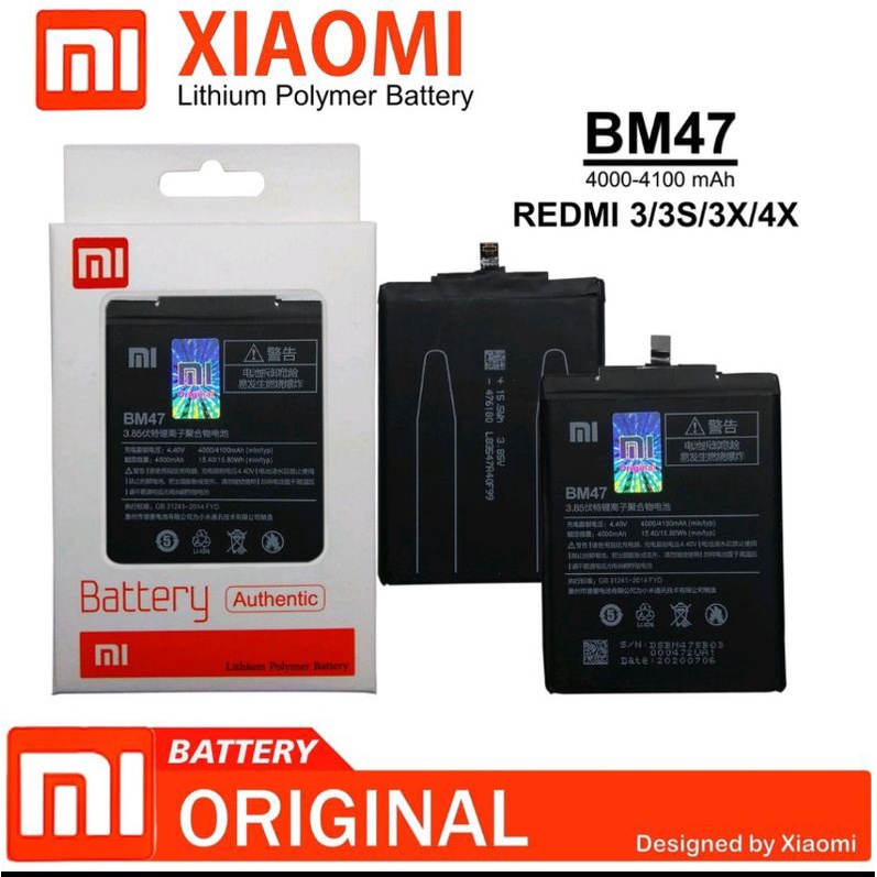 BATERAI BATRE XIAOMI REDMI 3 / REDMI 3 PRO / REDMI 3S / REDMI 3X / REDMI 4X BM47 BATTERY ORIGINAL 100%