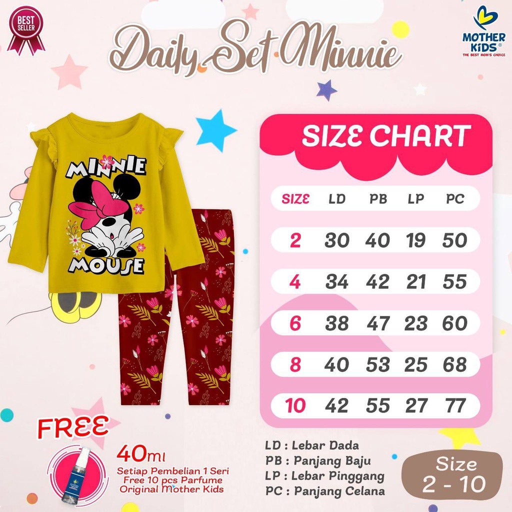 Setelan anak Set Ruffle Mickey By Mother Kids