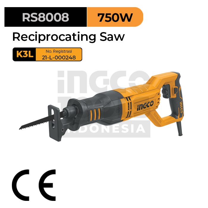 Mesin Gergaji Potong Pipa Reciprocating Saw INGCO RS8008