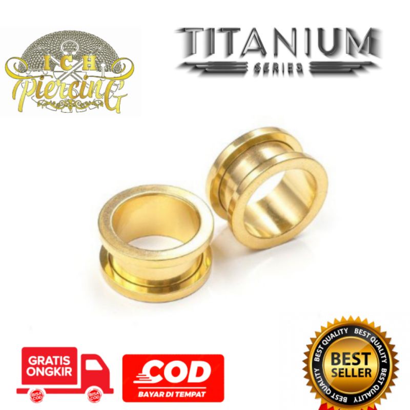 pirsing gold titanium / 4mm - 24mm