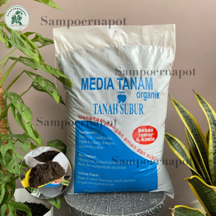 Tanam-Media- Tanah Untuk Tanaman Media Tanam Organik Tanah Subur Sedang-Siap Pakai -Media-Tanam.