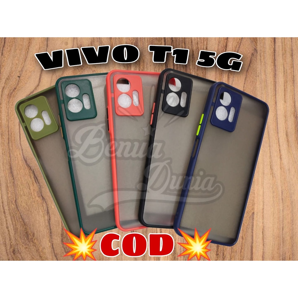 CASE VIVO T1 5G // SOFTCASE MATTE MY CHOICE PLUS RING KAMERA VIVO T1 5G - BD