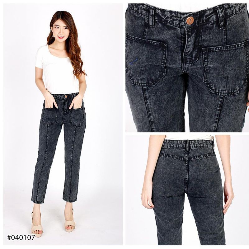 Celana Boyfriend Jeans Wanita Denim Jeans