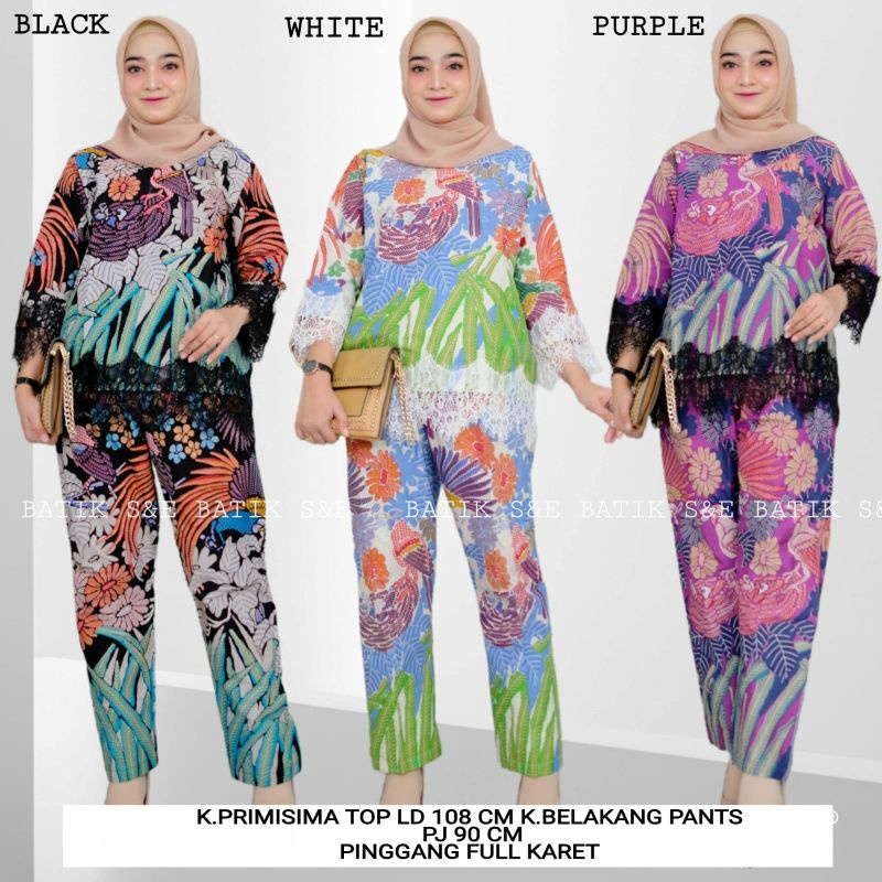 baju setelan celana wanita katun primisima FLOWER SET
