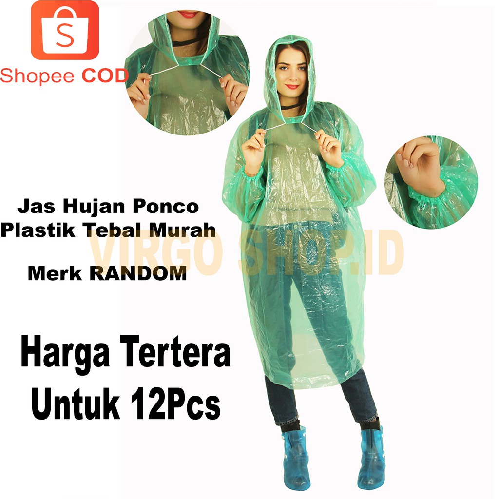 Jas Hujan Plastik Ponco Warna Campur Isi 12 Pcs Lusinan / Jas Hujan / Jas Hujan Plastik / Jas Hujan Ponco / Jas Ujan Plastik / Jas Hujan Plastik Murah / Jas Ujan Plastik