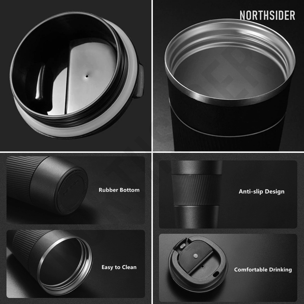 TUMBLER KOPI RUBBER GRIP - STAINLESS STEEL INSULATED VACUUM MUGS