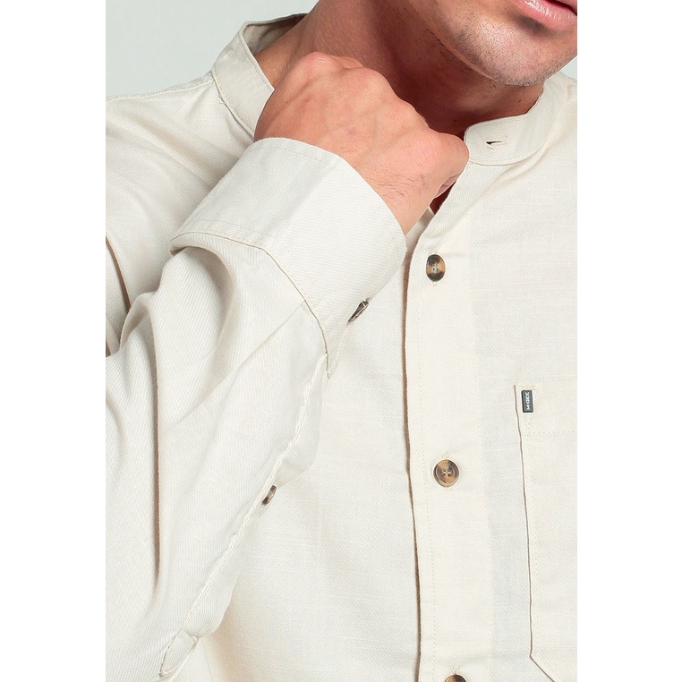 Baju Koko Pria Original MGEE Lengan Panjang Autus 050 Cream