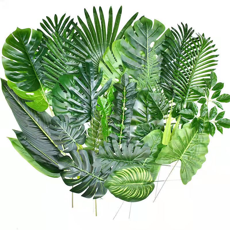 Bunga Daun Hias Artificial Daun Plastik Tropical Monstera Dekorasi Rumah Daun Hias Sintetis Palsu PBP95