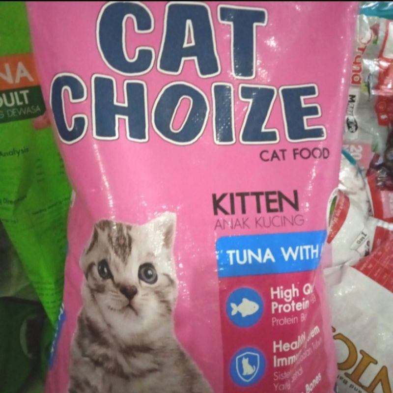 ekspedisi - makanan kucing cat choize kitten tuna 10kg- kitten
