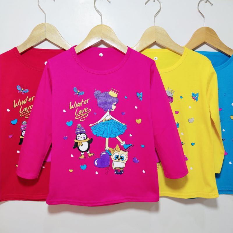 KAOS LENGAN PANJANG ANAK CEWEK 2 - 9 TAHUN