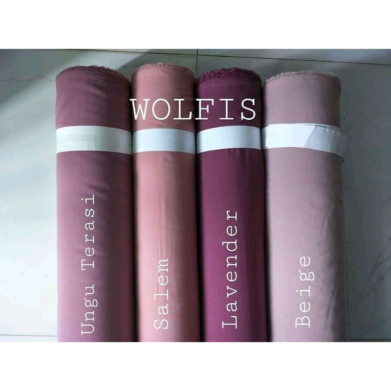 Kain Wolfis Wolvis Wollpeach Wolpeach 1 Roll - Bahan Hijab Gamis Premium