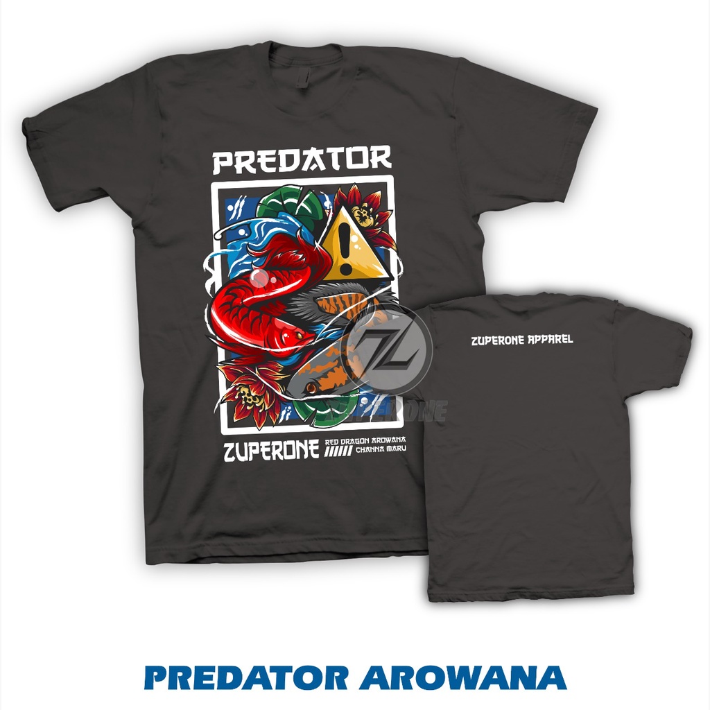 KAOS PREDATOR AROWANA ARWANA RED DRAGON / KAOS ZUPERONE APPAREL / KAOS DISTRO PRIA