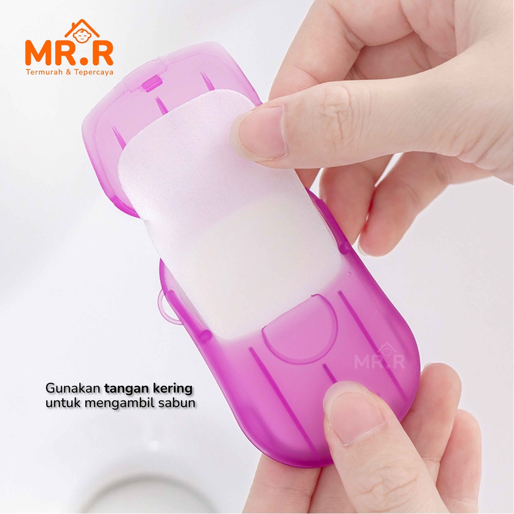 Sabun Cuci Tangan Kertas Mini Travel Disposable Paper Hand Soap Sabun Tangan Sabun Kertas Isi 20 lbr