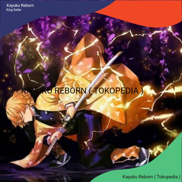 Pedang kayu Zenitsu kimetsu no yaiba