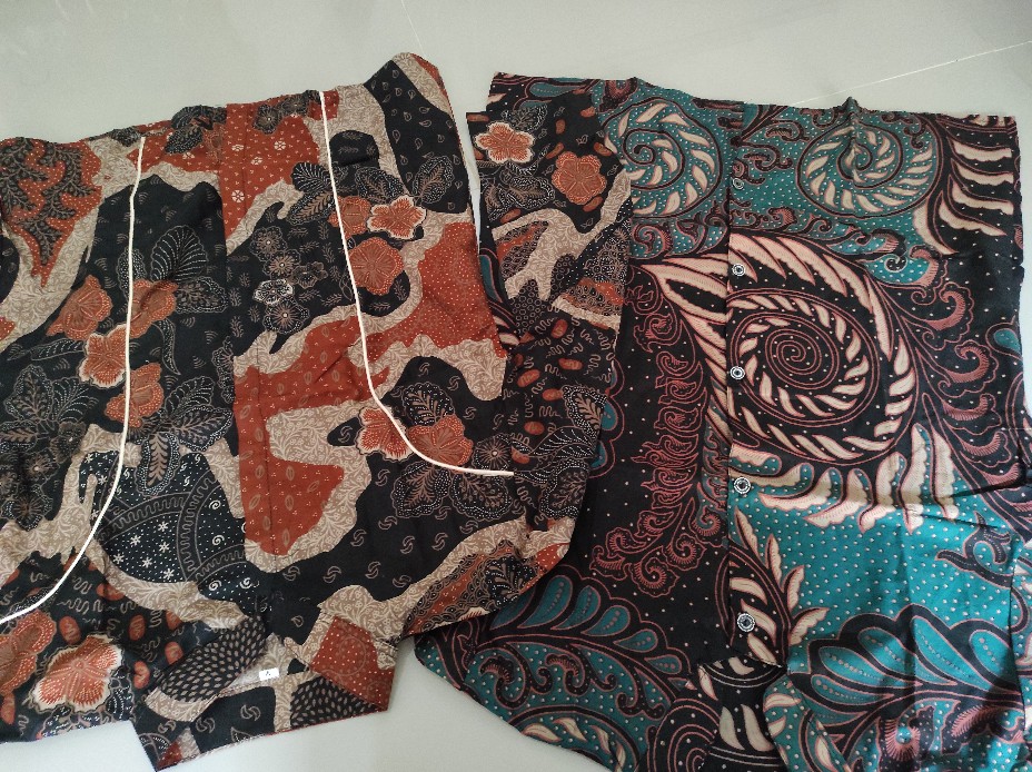 Tey-17 Batik Wanita Asj Sa Hrb026 Kenongo Kemeja Tosca Pendek