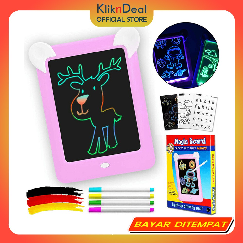 Jual Mainan Anak Magic Sketchpad Magic Board LED Magic Drawing Pad