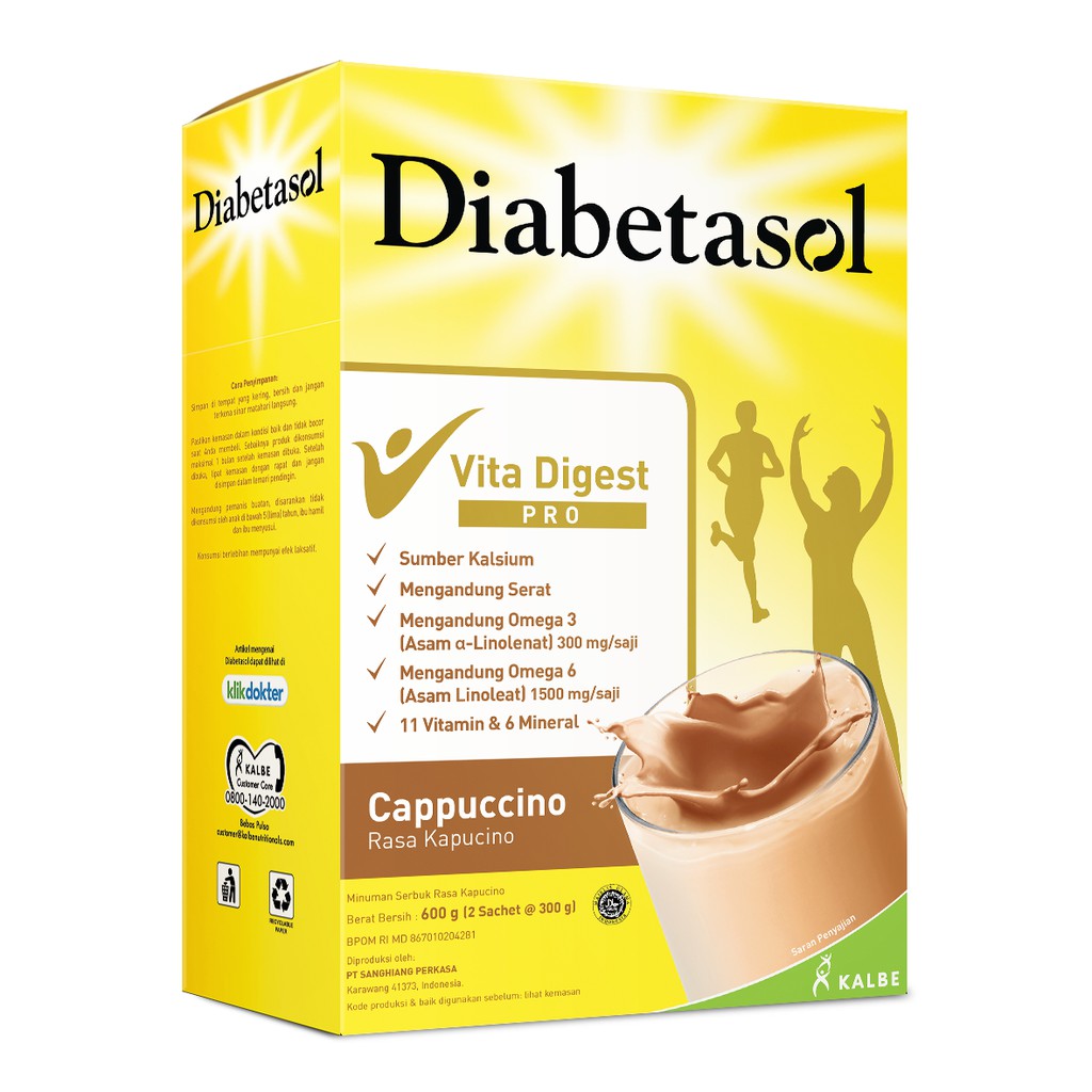 Diabetasol Coklat/ Vanila/cappucino 570 gr